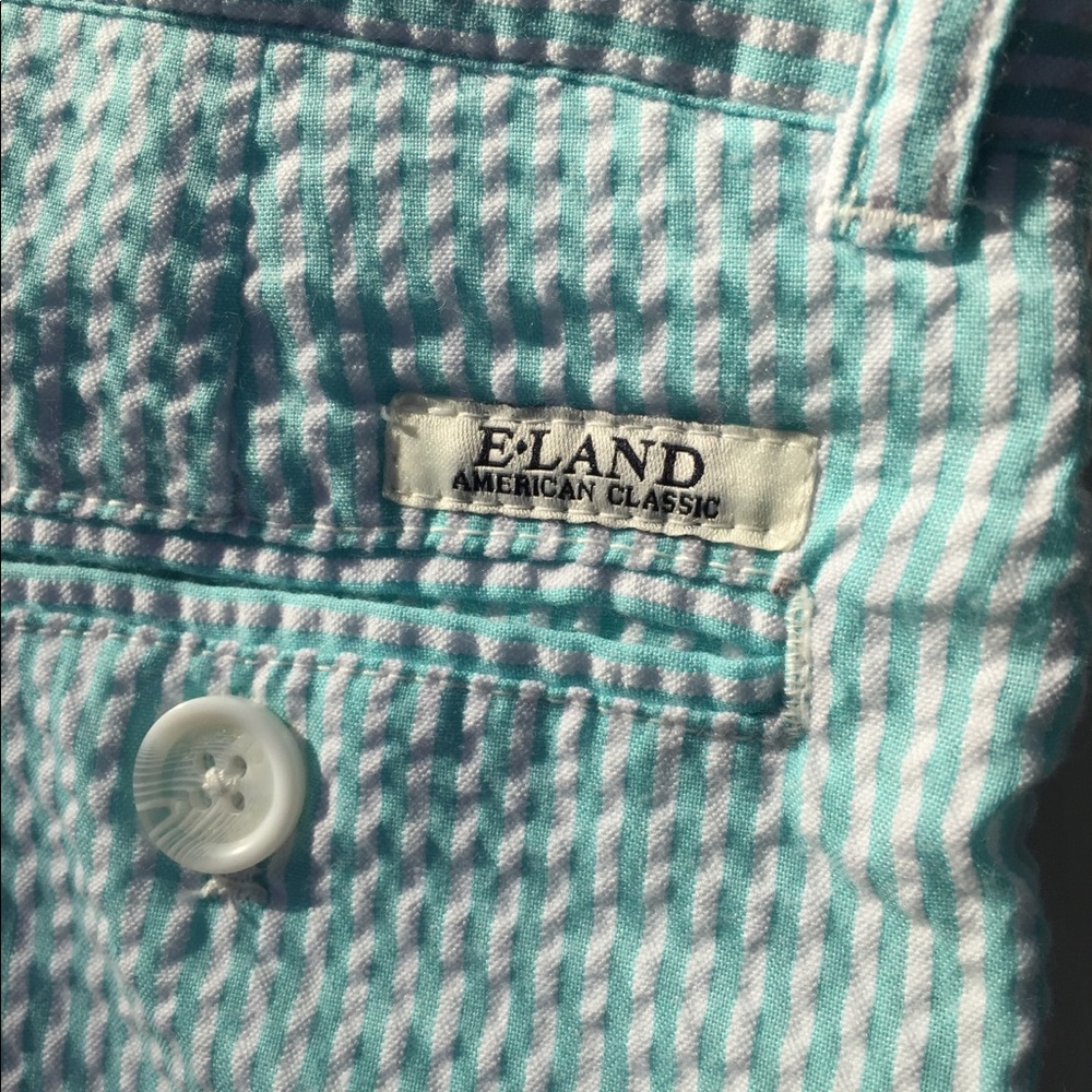 Blue seersucker pants